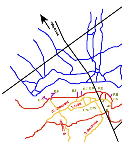 secteur des mines de la 24DI (partie extrême gauche de la carte)